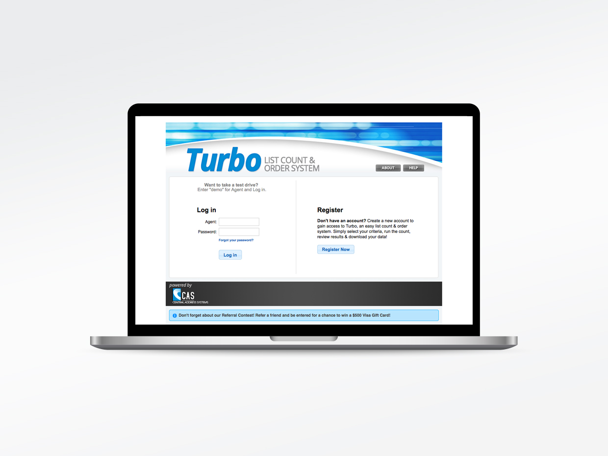 CAS Turbo website